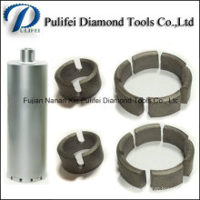 Segmento de diamante con núcleo pequeño para uso de broca de núcleo para reforzar el agujero de piedra para concreto